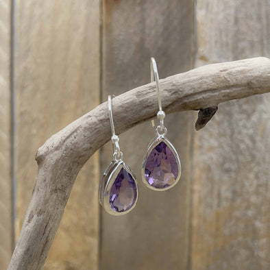 Amethyst Teardrop Earrings