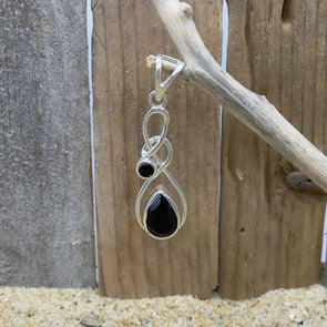 Black Onyx Infinity Pendant