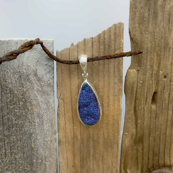 Druzy Quartz Teardrop Pendant