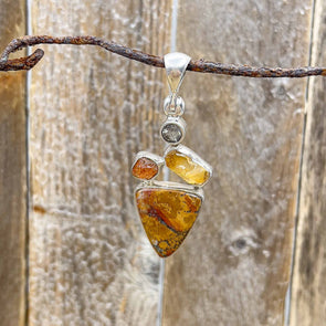 Jasper & Raw Gemstones Pendant