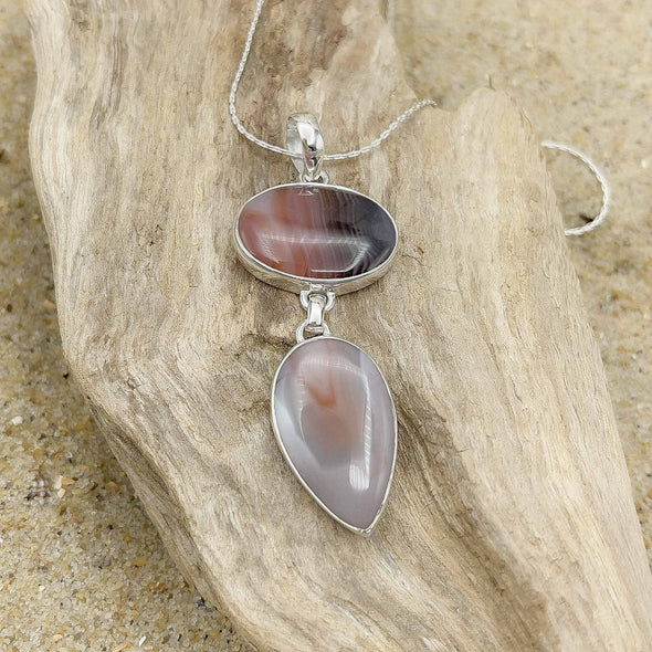 Botswana Agate Oval Necklace