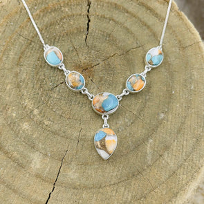 Triple Shapes with Turquoise Pendant