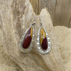 Mookaite Jasper Teardrop Earrings