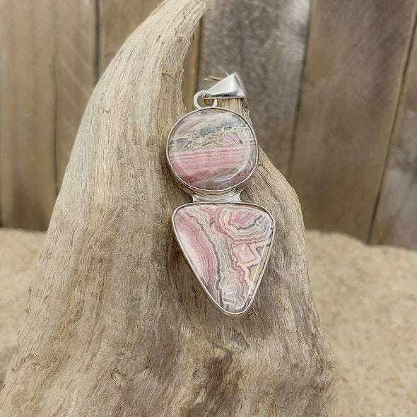 Rhodochrosite Modern Pendant