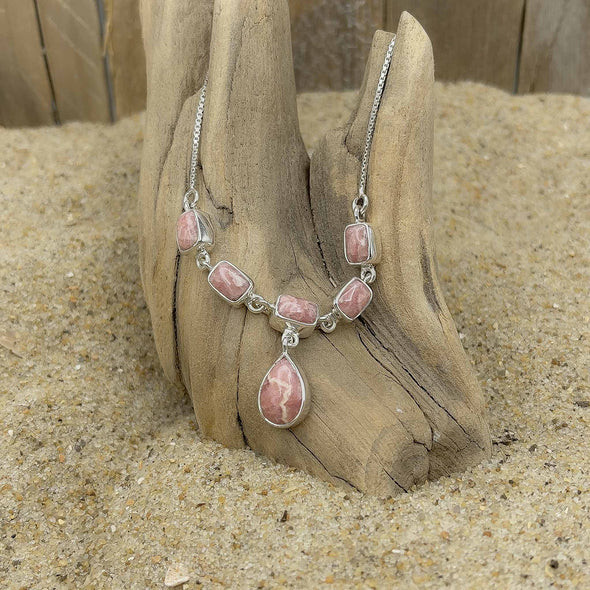 Rhodochrosite Gemstone Necklace