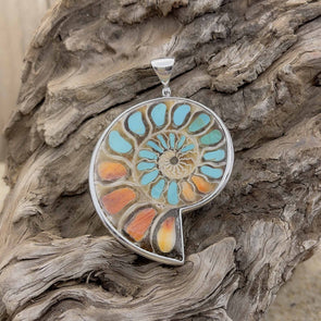 Triple Shapes with Turquoise Pendant