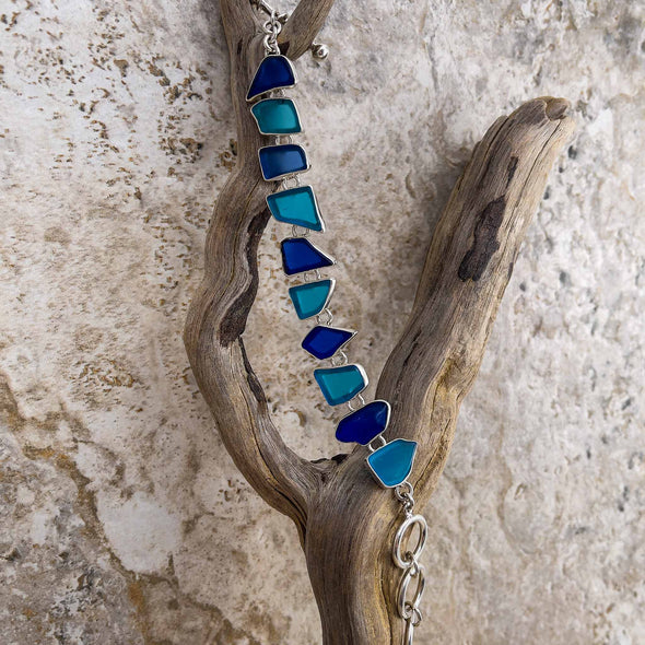 Charles Albert® Ocean of Blues Recycled Glass Bracelet