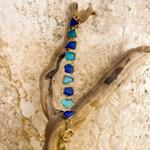 Charles Albert® Alchemia Ocean of Blues Recycled Glass Bracelet