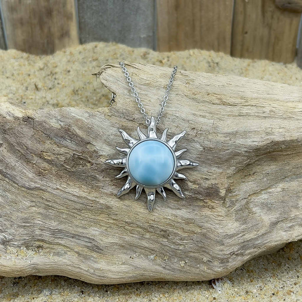 Alamea Larimar Sun Burst Necklace