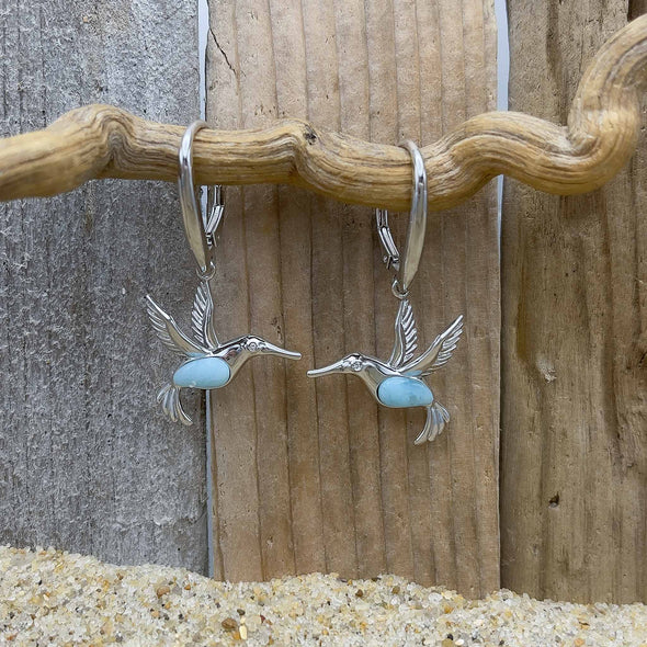 Alamea Larimar Hummingbird Earrings