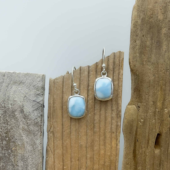 Larimar Square Dangle Earrings