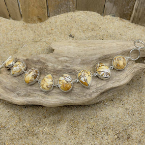 Brecciated Mookaite Shapes Bracelet