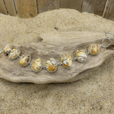 Brecciated Mookaite Shapes Bracelet