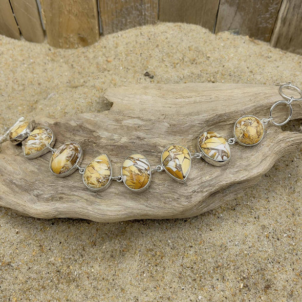 Brecciated Mookaite Shapes Bracelet