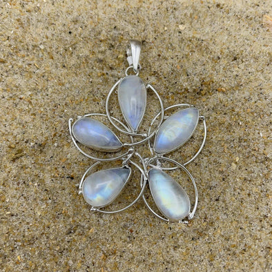 Moonstone Artisan Flower Pendant