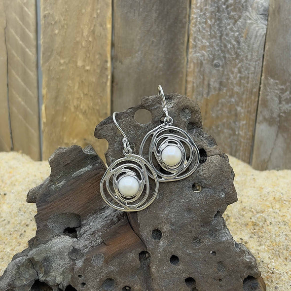 Swirl Pearl Earrings