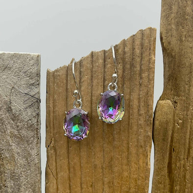 Mystic Topaz Circle Earrings