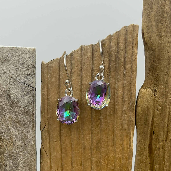 Mystic Topaz Circle Earrings