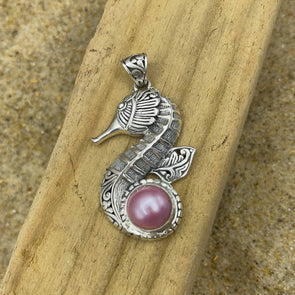 Seahorse Pearl Pendant