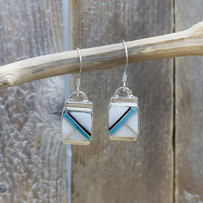 Inlaid Square Artisan Earrings