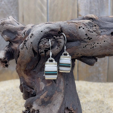 Inlaid Square Artisan Earrings