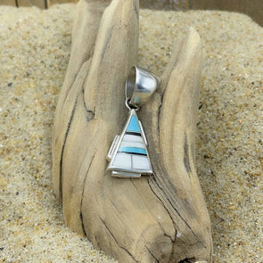 Inlaid Triangle Artisan Pendant