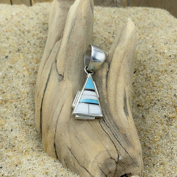 Inlaid Triangle Artisan Pendant