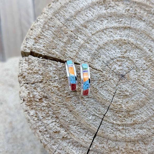 Inlaid Native American Artisan Earrings