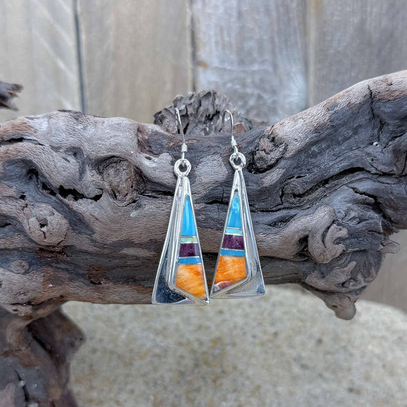 Inlaid Native American Artisan Earrings