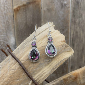 Mystic Topaz Teardrop Dangle Earrings