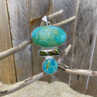 Pearl with Peruvian Opals Pendant