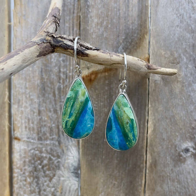 Peruvian Opal Teardrop Earrings