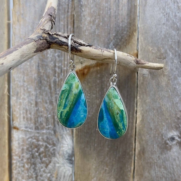 Peruvian Opal Teardrop Earrings