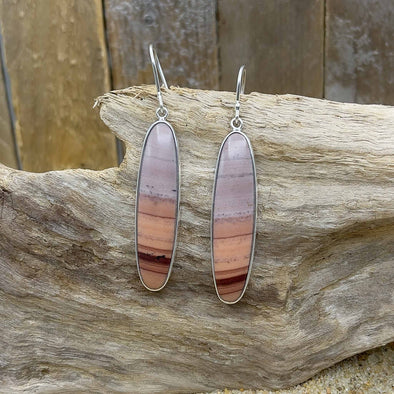 Jasper Long Oval Earrings