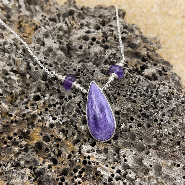 Charoite Gemstone Necklace