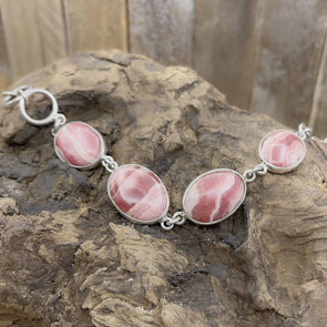 Rhodochrosite Oval Bracelet