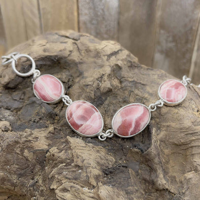 Rhodochrosite Oval Bracelet