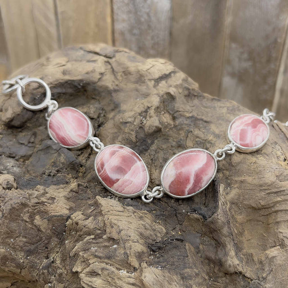 Rhodochrosite Oval Bracelet