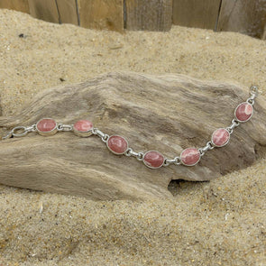 Rhodochrosite Oval Bracelet