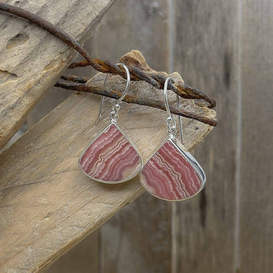 Rhodochrosite Dangle Earrings