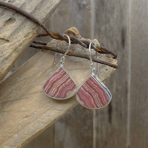 Rhodochrosite Dangle Earrings