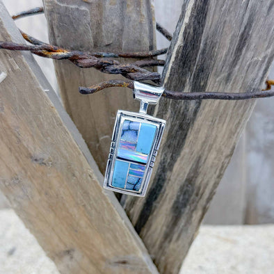 Spider Web Opal Native American Artisan Pendant