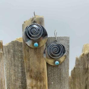 Turquoise Swirl Earrings