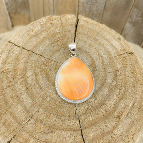 Large Orange Spiny Oyster Pendant