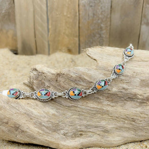 Southwestern Oval Inlay Bracelet