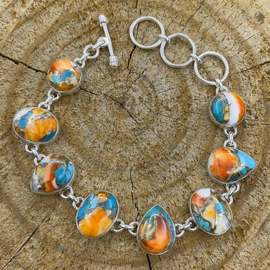 Circle, Oval & Teardrop Spiny Bracelet