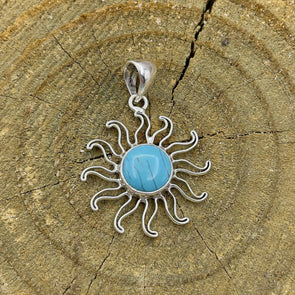 Turquoise Sun Burst Pendant