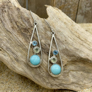 Chris Bales Amazonite Teardrop Earrings