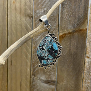 Turquoise Scroll Pendant