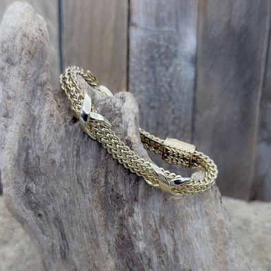 Gold Triple Kiss Bracelet